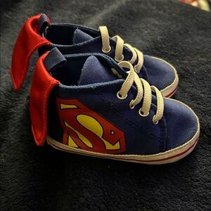 Superhero Baby High-Top Sneakers - Blue and Red